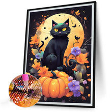 Load image into Gallery viewer, Halloween Cat 30*40CM(Picture) Full Square Drill Diamond Painting
