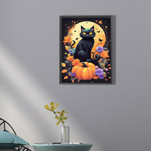Load image into Gallery viewer, Halloween Cat 30*40CM(Picture) Full Square Drill Diamond Painting
