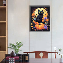 Load image into Gallery viewer, Halloween Cat 30*40CM(Picture) Full Square Drill Diamond Painting
