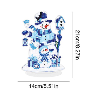 5D DIY Table Top Diamond Painting Decor Christmas Decor (Snowstorm Snowman)