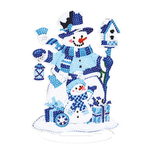 Load image into Gallery viewer, 5D DIY Table Top Diamond Painting Decor Christmas Decor (Snowstorm Snowman)
