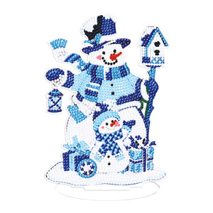 5D DIY Table Top Diamond Painting Decor Christmas Decor (Snowstorm Snowman)