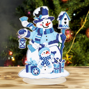 5D DIY Table Top Diamond Painting Decor Christmas Decor (Snowstorm Snowman)