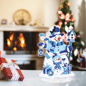 5D DIY Table Top Diamond Painting Decor Christmas Decor (Snowstorm Snowman)