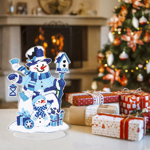 5D DIY Table Top Diamond Painting Decor Christmas Decor (Snowstorm Snowman)