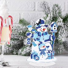 Load image into Gallery viewer, 5D DIY Table Top Diamond Painting Decor Christmas Decor (Snowstorm Snowman)

