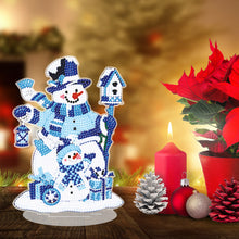 Load image into Gallery viewer, 5D DIY Table Top Diamond Painting Decor Christmas Decor (Snowstorm Snowman)
