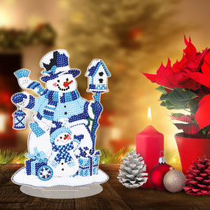 5D DIY Table Top Diamond Painting Decor Christmas Decor (Snowstorm Snowman)