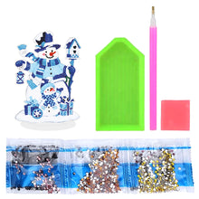 Load image into Gallery viewer, 5D DIY Table Top Diamond Painting Decor Christmas Decor (Snowstorm Snowman)

