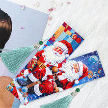Load image into Gallery viewer, 2PCS Christmas Special Shape Diamond Art Bookmarks Pendant Santa (2)
