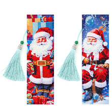 Load image into Gallery viewer, 2PCS Christmas Special Shape Diamond Art Bookmarks Pendant Santa (2)
