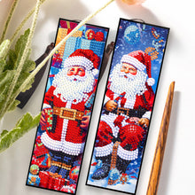 Load image into Gallery viewer, 2PCS Christmas Special Shape Diamond Art Bookmarks Pendant Santa (2)
