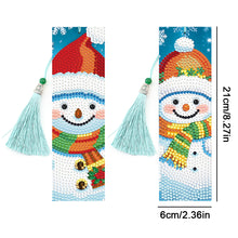 Load image into Gallery viewer, 2PCS Christmas Special Shape Diamond Art Bookmarks Pendant Santa (5)
