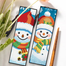 Load image into Gallery viewer, 2PCS Christmas Special Shape Diamond Art Bookmarks Pendant Santa (5)
