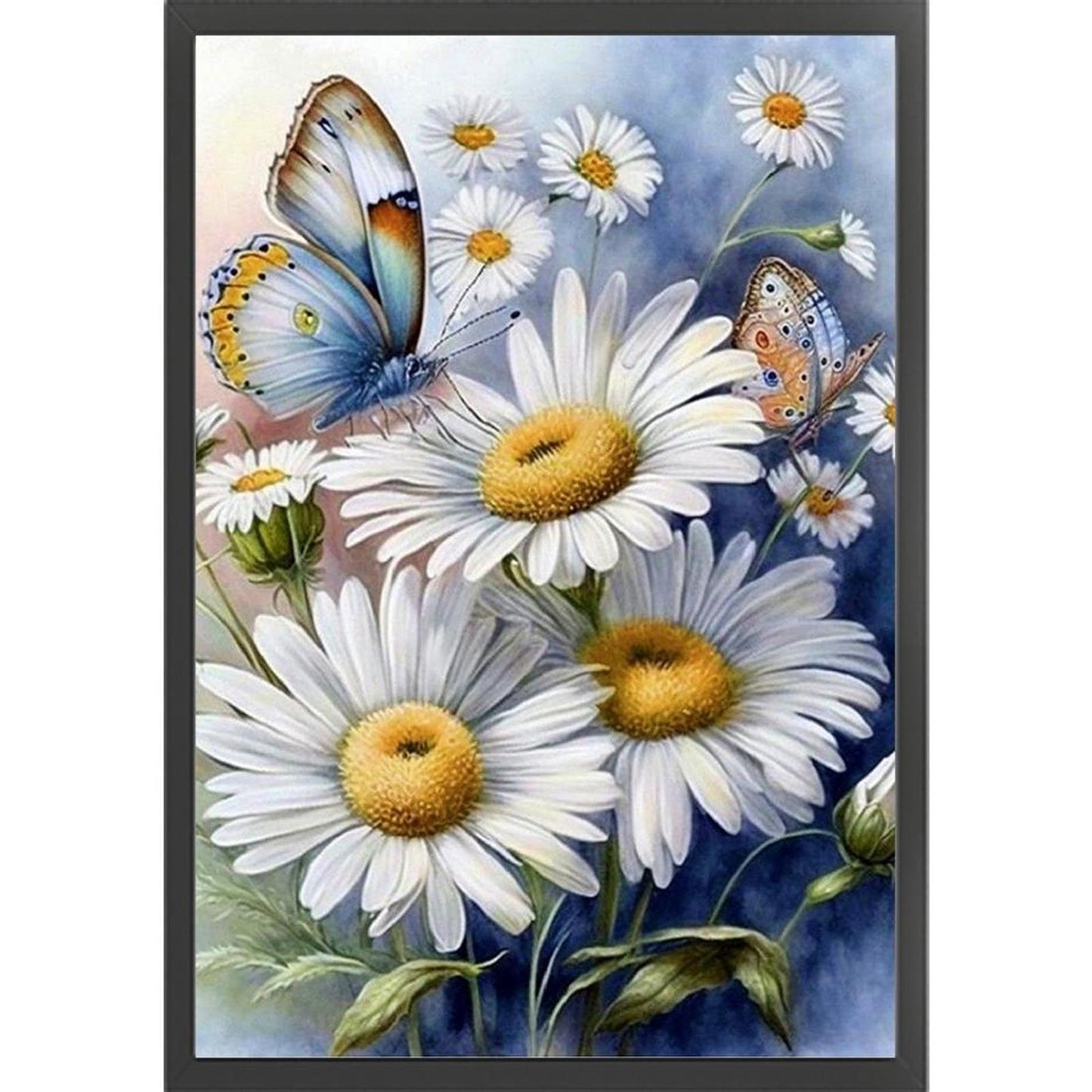 Butterfly And Daisy - Full 11CT Stamped Cross Stitch 40x60CM - Yishu