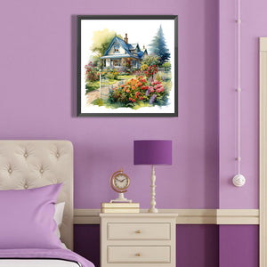 Garden House 40*40CM(Canvas) Full Round Drill Diamond Painting