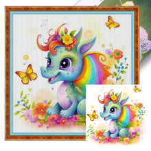 Load image into Gallery viewer, Yishu - Rainbow Dragon - 50*50CM 11CT 3 Stamped Cross Stitch
