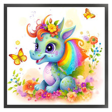 Load image into Gallery viewer, Yishu - Rainbow Dragon - 50*50CM 11CT 3 Stamped Cross Stitch
