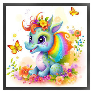 Yishu - Rainbow Dragon - 50*50CM 11CT 3 Stamped Cross Stitch