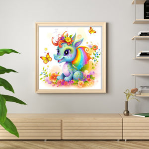Yishu - Rainbow Dragon - 50*50CM 11CT 3 Stamped Cross Stitch