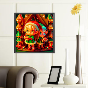 Christmas Elves 40*40CM(Canvas) Full Round Drill Diamond Painting