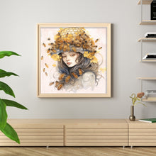 Load image into Gallery viewer, Yishu - Girl - 50*50CM 11CT 3 Stamped Cross Stitch
