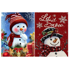 Load image into Gallery viewer, 2PCS Christmas Snowman 30*40CM(Canvas) Full Round Drill Diamond Painting

