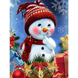 2PCS Christmas Snowman 30*40CM(Canvas) Full Round Drill Diamond Painting