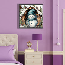 Load image into Gallery viewer, Christmas Snowman 40*40CM(Canvas) Full Round Drill Diamond Painting
