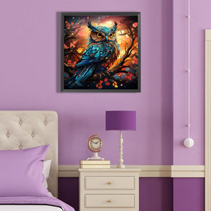 Owl 40*40CM(Canvas) Full Round Drill Diamond Painting