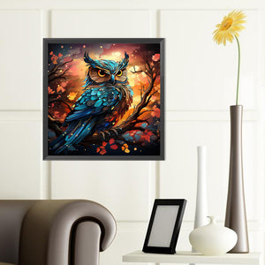 Owl 40*40CM(Canvas) Full Round Drill Diamond Painting