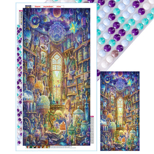 Planet House 30*70CM(Canvas) Full Round Drill Diamond Painting