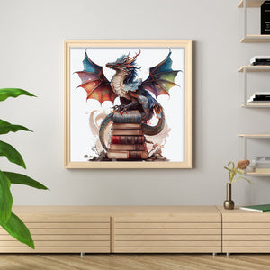 Huancan - Dragon On Book - 60*60CM 11CT 3 Stamped Cross Stitch