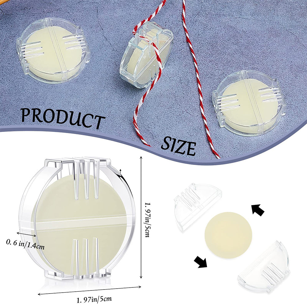 2PCS Sewing Thread Beeswax with Box Strengthening Line Embroidery Wax 5x5x1.4CM