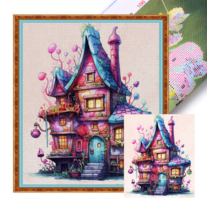 Huancan - Magic House - 60*65CM 11CT 3 Stamped Cross Stitch