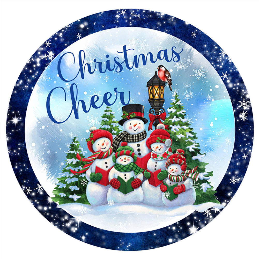 Snowman 40*40CM(Canvas) Full Round Drill Diamond Painting