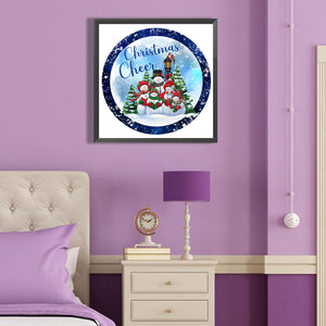 Snowman 40*40CM(Canvas) Full Round Drill Diamond Painting