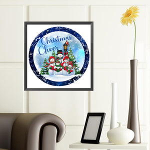 Snowman 40*40CM(Canvas) Full Round Drill Diamond Painting