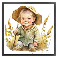 Load image into Gallery viewer, Huancan - Farm Baby - 25*25CM 18CT 2 Stamped Cross Stitch
