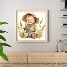 Load image into Gallery viewer, Huancan - Farm Baby - 25*25CM 18CT 2 Stamped Cross Stitch
