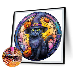 4PCS Horror Halloween 30*30CM(Canvas) Full Round Drill Diamond Painting