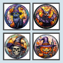 Load image into Gallery viewer, 4PCS Horror Halloween 30*30CM(Canvas) Full Round Drill Diamond Painting
