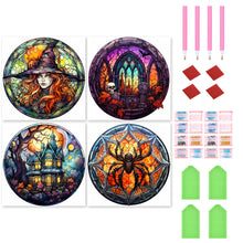 Load image into Gallery viewer, 4PCS Halloween Elements 30*30CM(Canvas) Full Round Drill Diamond Painting
