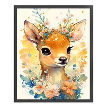 Load image into Gallery viewer, Huancan - Flowers And Deer - 40*50CM 11CT 3 Stamped Cross Stitch
