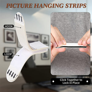 Double Sided Picture Hanging Strips Heavy Duty No Nails Refill (12 pairs L)