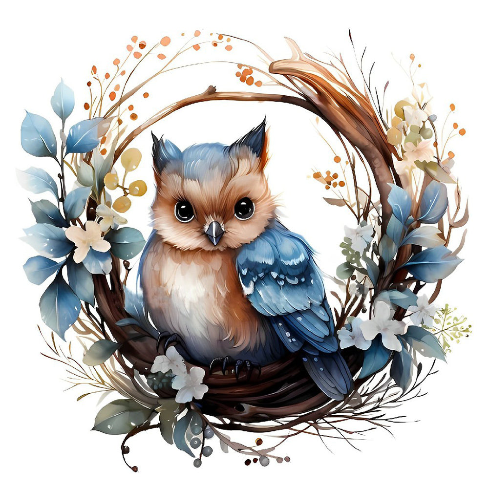 Animals In A Wreath 40*40CM(Canvas) Full Round Drill Diamond Painting