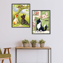 Load image into Gallery viewer, 2PCS Dog, Cat, And Pig 30*40CM(Canvas) Full Round Drill Diamond Painting
