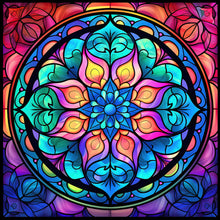 Load image into Gallery viewer, 4PCS Mandala Glass Painting 30*30CM(Canvas) Full Round Drill Diamond Painting
