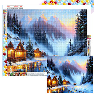 Winter Landscape 40*50CM(Picture) Full Square Drill Diamond Painting