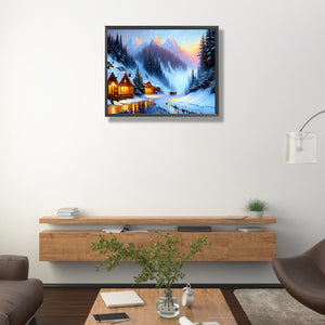 Winter Landscape 40*50CM(Picture) Full Square Drill Diamond Painting